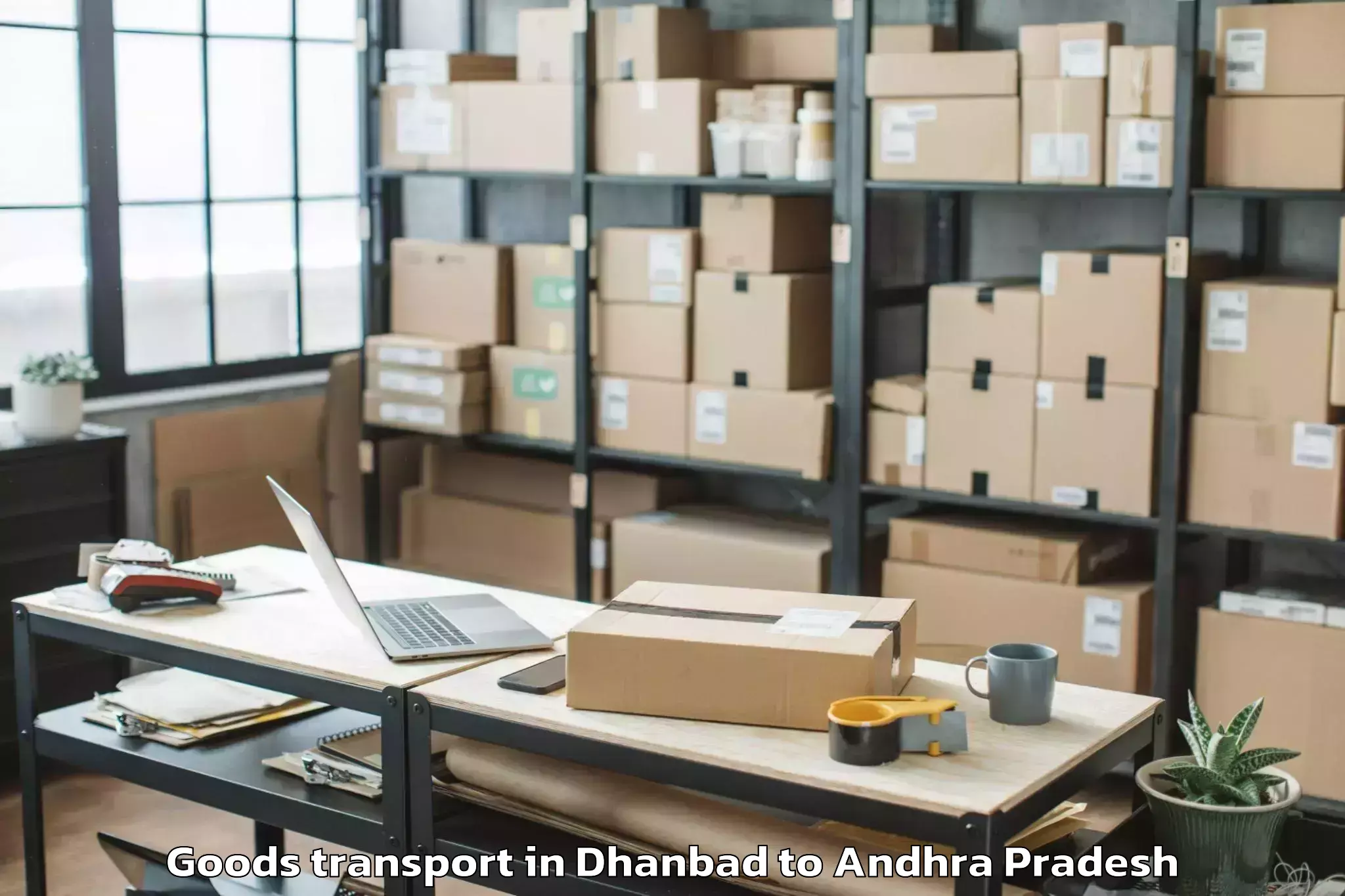 Expert Dhanbad to Cherukupalle Arumbaka Goods Transport